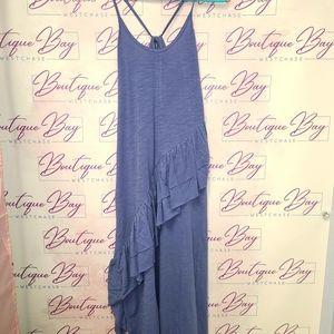 Ruffled maxi with adjustable straps